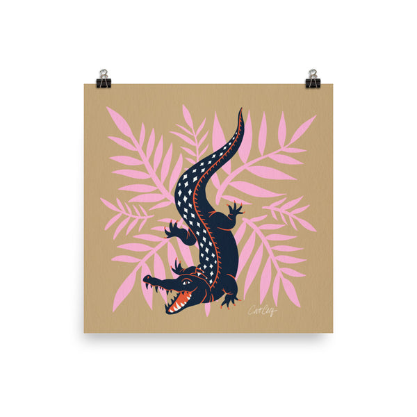 Crocodile – Coral & Pink