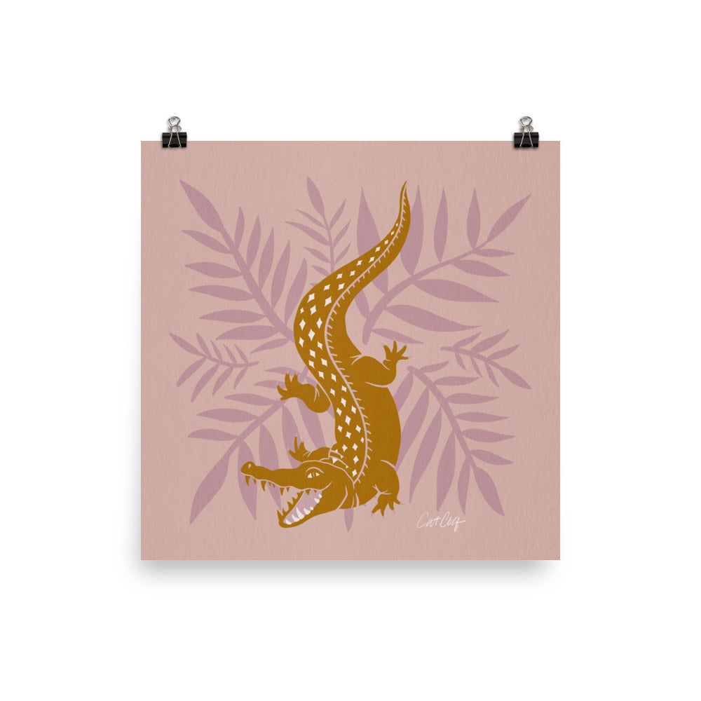 Crocodile – Mauve & Ochre