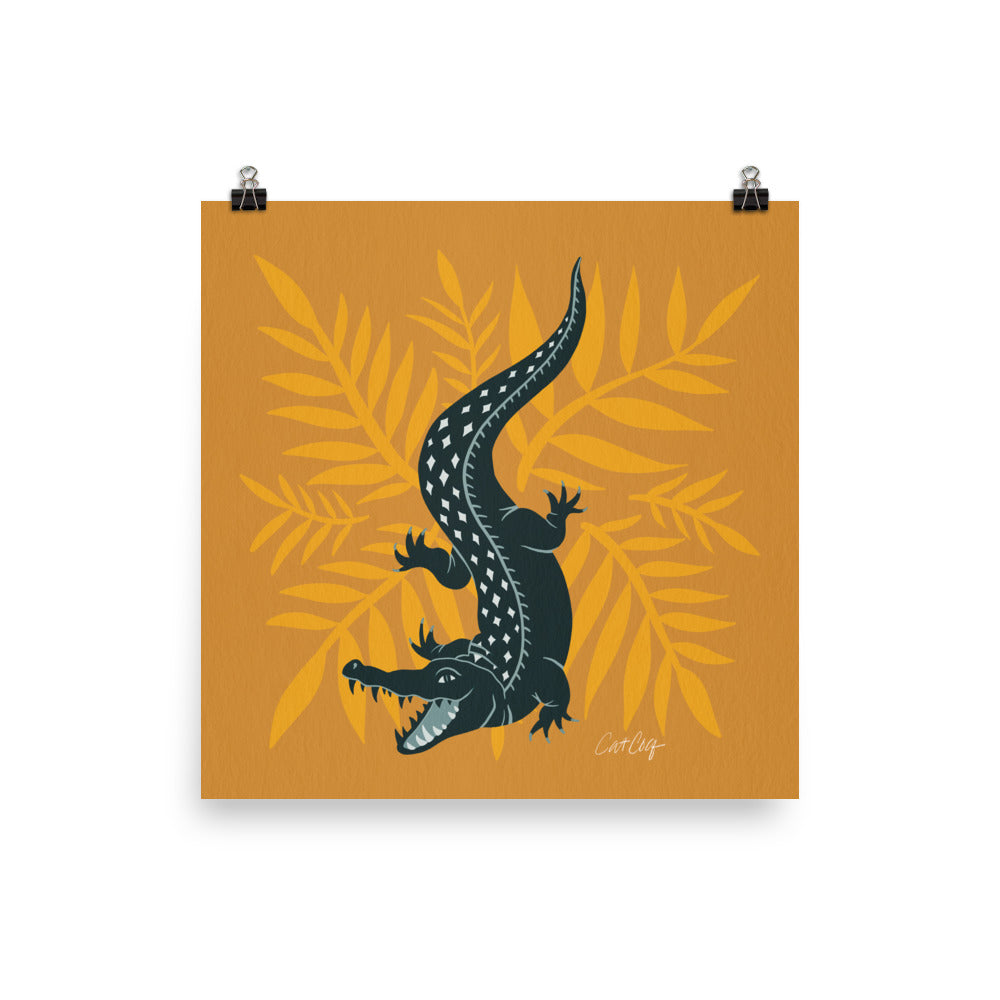 Crocodile – Teal & Ochre