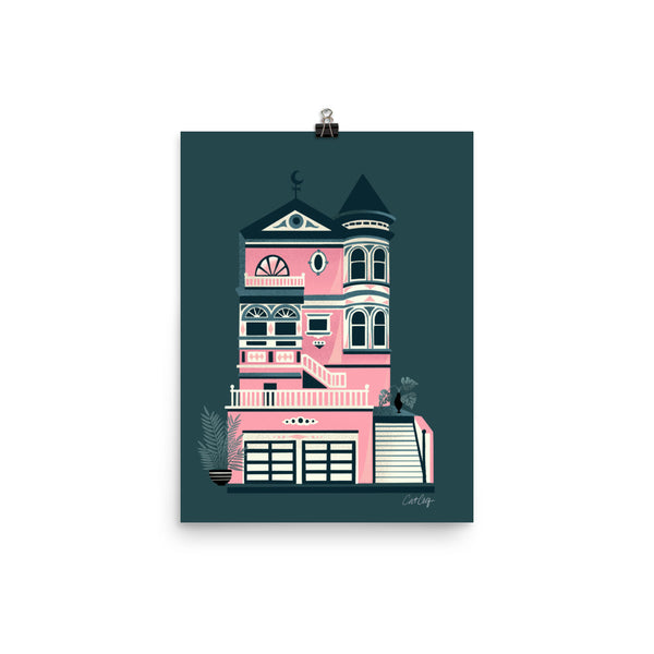 Victorian Home - Pink Teal