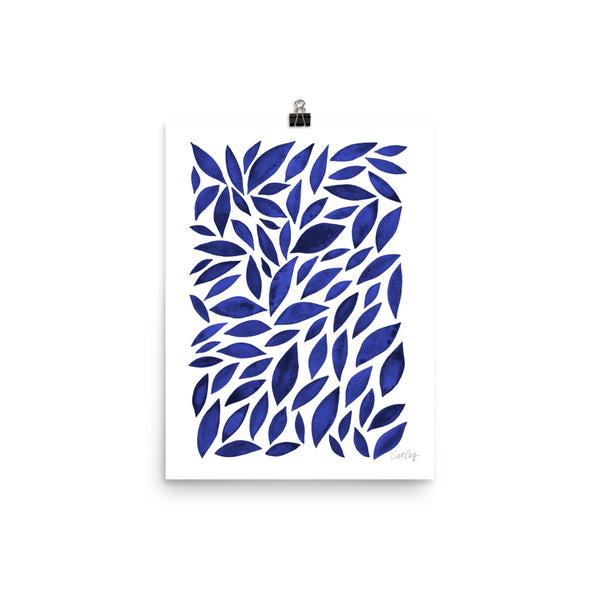 Diamond Leaves - Navy