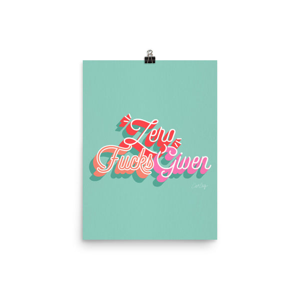 Zero F*cks Given – Mint & Pink