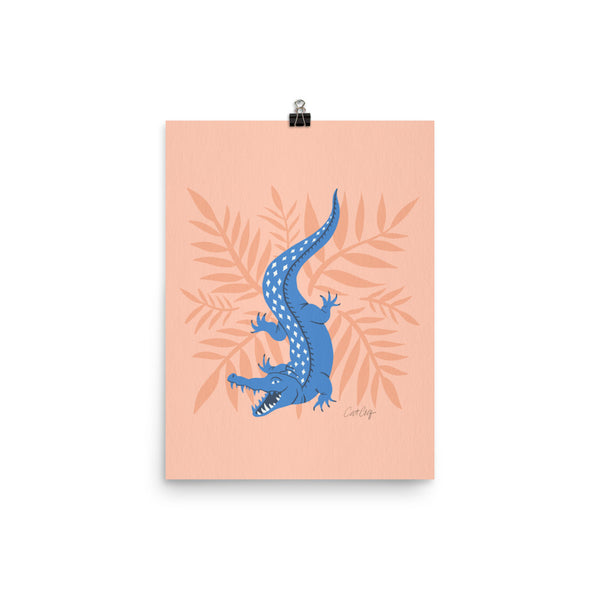 Crocodile – Blue & Blush