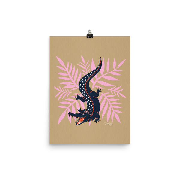 Crocodile – Coral & Pink