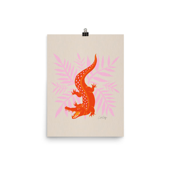 Crocodile – Orange & Pink