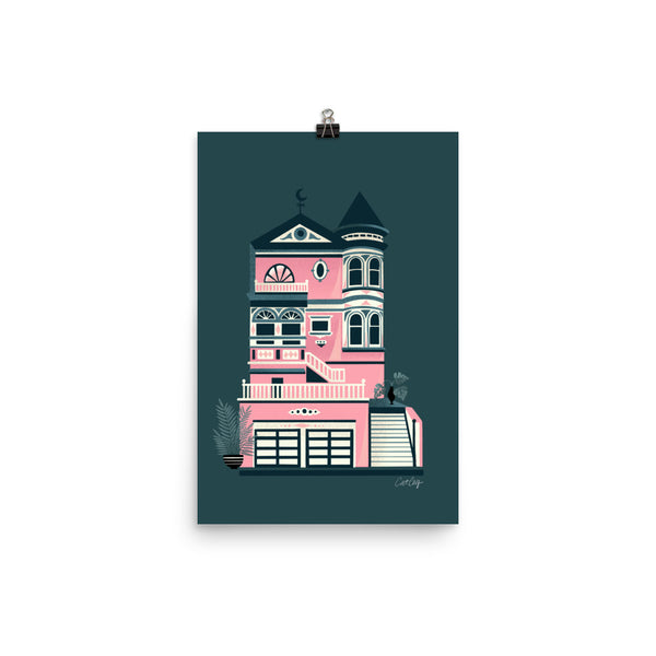 Victorian Home - Pink Teal