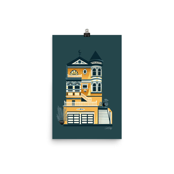 Victorian Home - Teal Ochre