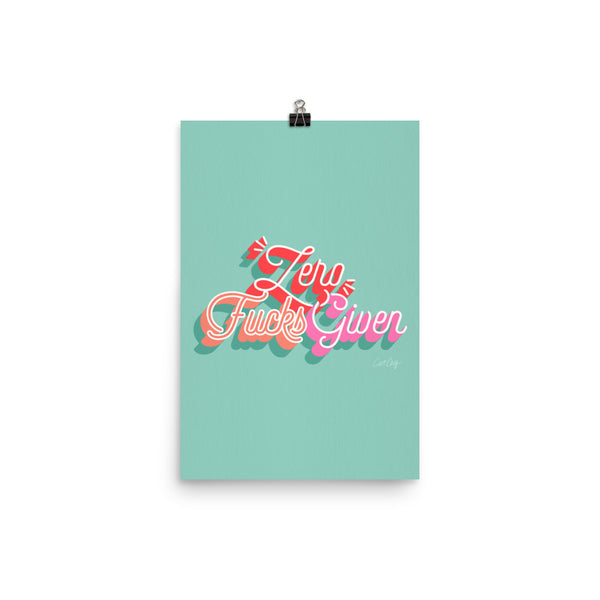 Zero F*cks Given – Mint & Pink