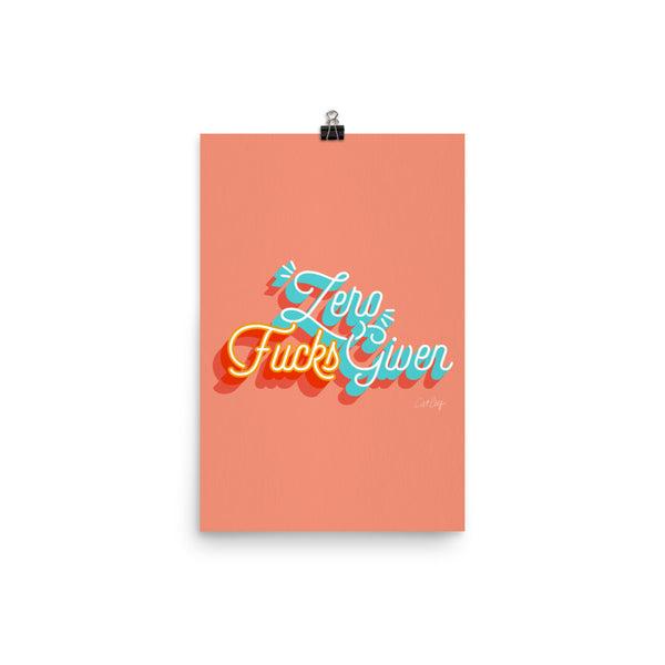 Zero F*cks Given – Peach & Blue
