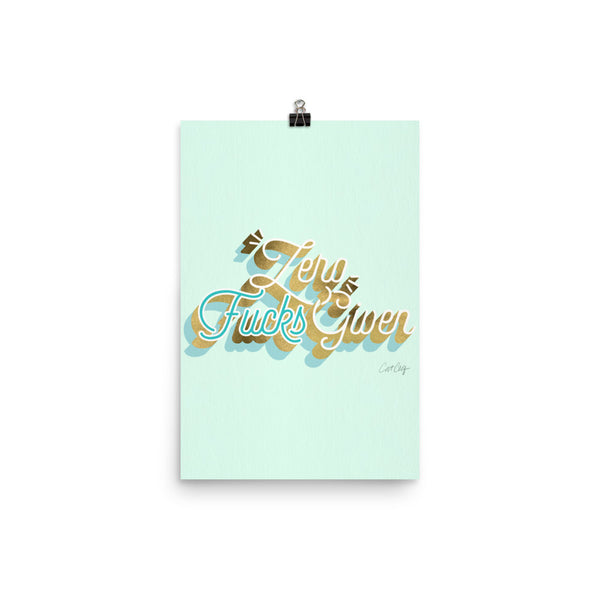 Zero F*cks Given – Powder Blue & Gold