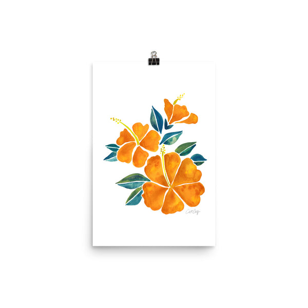 Hibiscus Bloom – Yellow & Teal