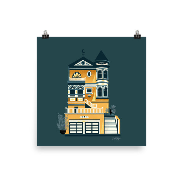 Victorian Home - Teal Ochre