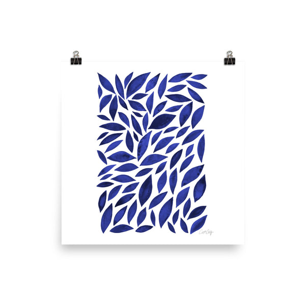 Diamond Leaves - Navy