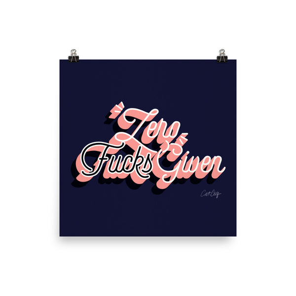 Zero F*cks Given – Navy & Blush