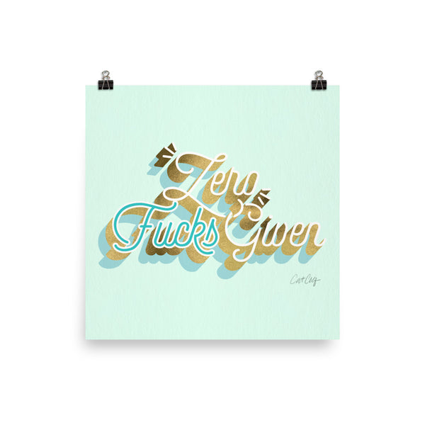 Zero F*cks Given – Powder Blue & Gold