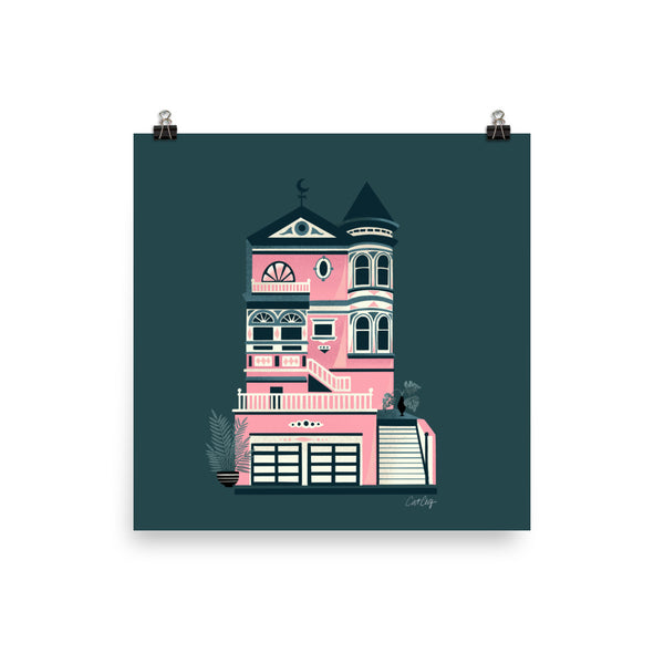 Victorian Home - Pink Teal