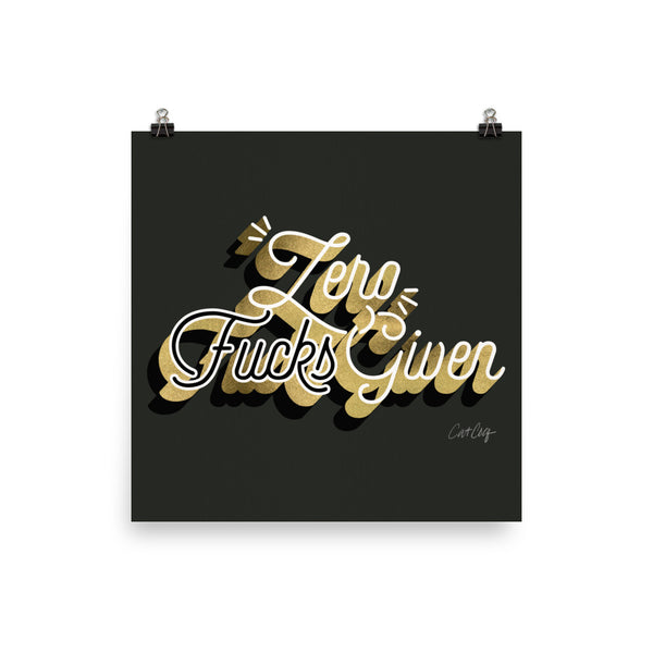Zero F*cks Given – Black & Gold