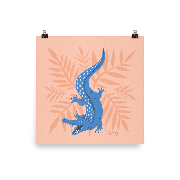 Crocodile – Blue & Blush