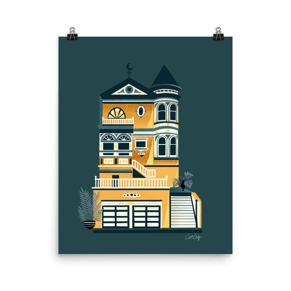 Victorian Home - Teal Ochre