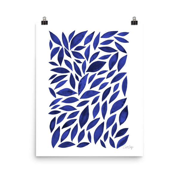 Diamond Leaves - Navy