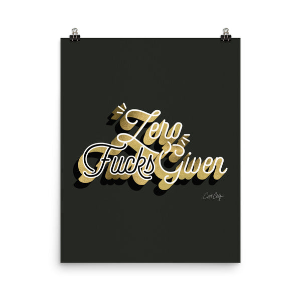 Zero F*cks Given – Black & Gold