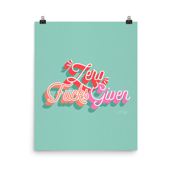 Zero F*cks Given – Mint & Pink