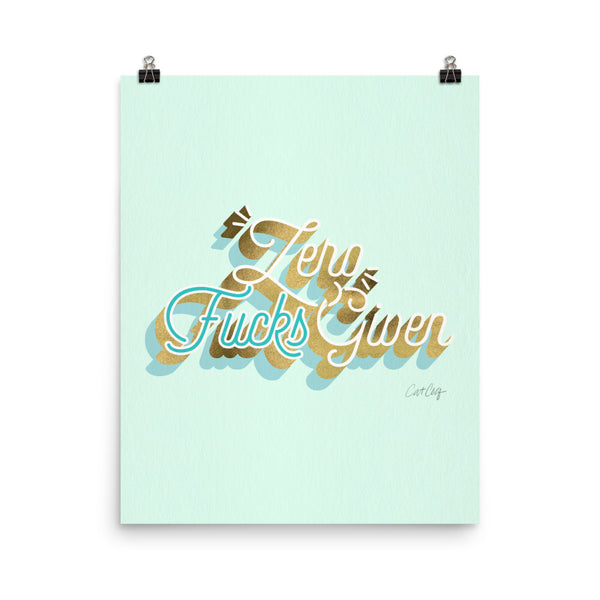 Zero F*cks Given – Powder Blue & Gold