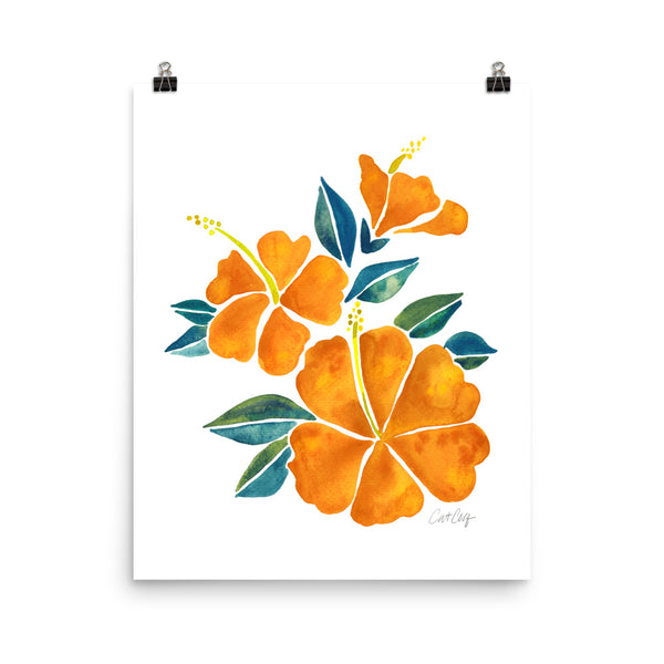 Hibiscus Bloom – Yellow & Teal