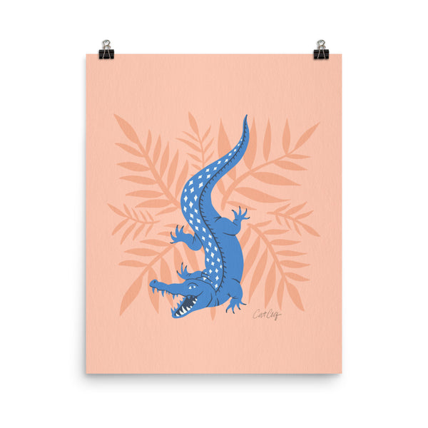 Crocodile – Blue & Blush
