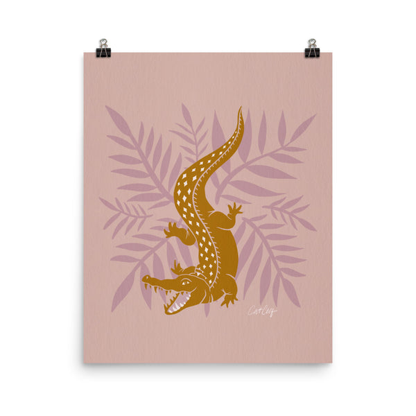Crocodile – Mauve & Ochre