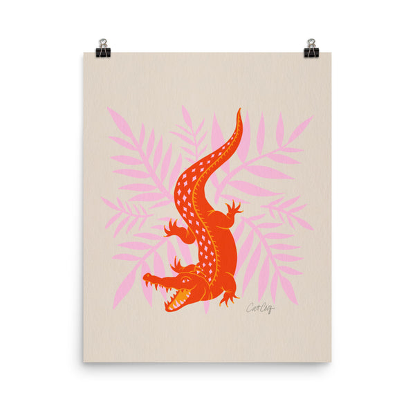 Crocodile – Orange & Pink