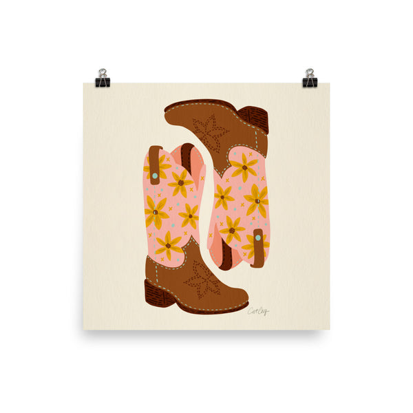 Cowgirl Boots - Blush Mint