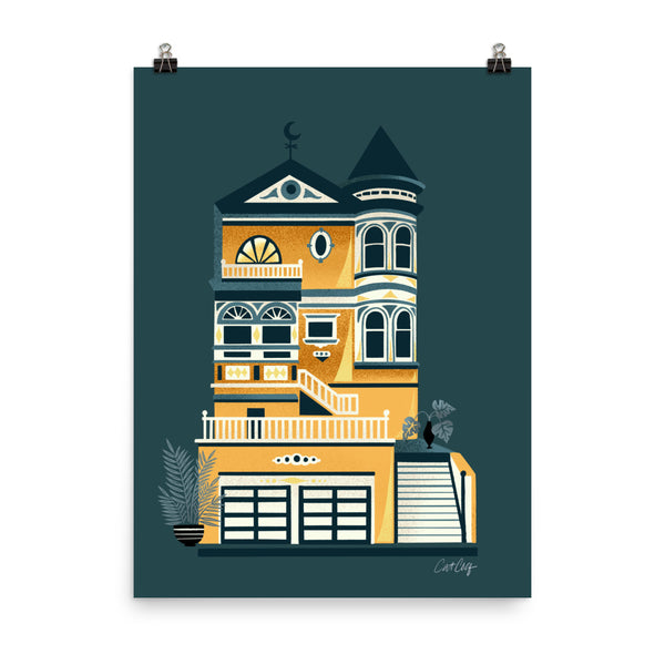 Victorian Home - Teal Ochre