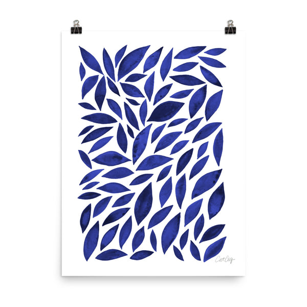 Diamond Leaves - Navy