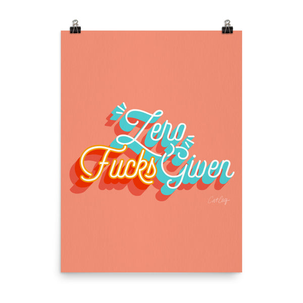 Zero F*cks Given – Peach & Blue