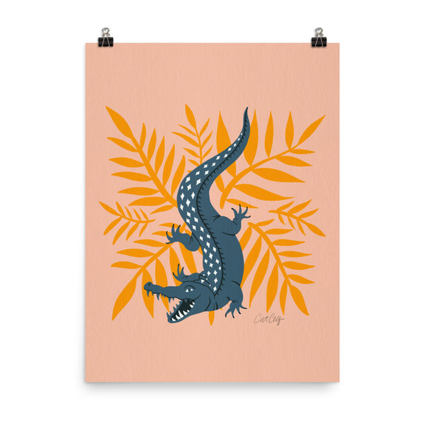 Crocodile – Teal & Yellow