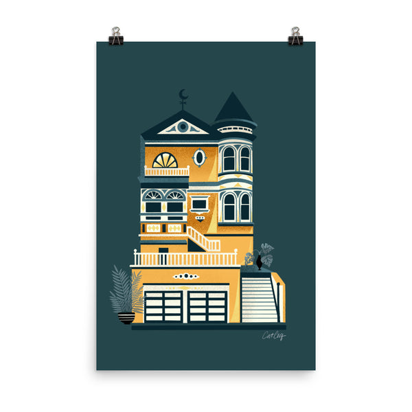 Victorian Home - Teal Ochre