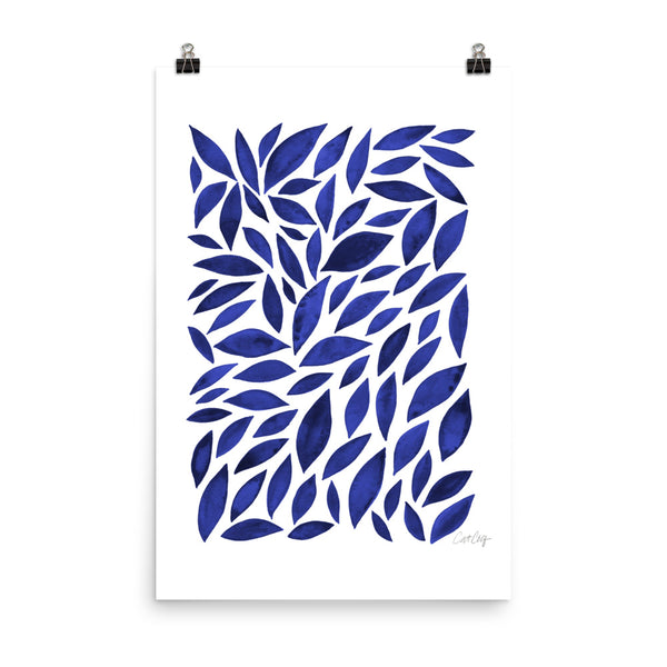 Diamond Leaves - Navy