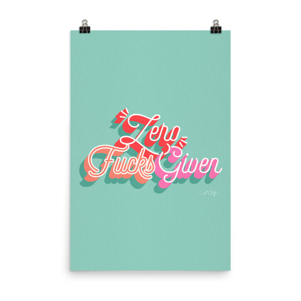 Zero F*cks Given – Mint & Pink