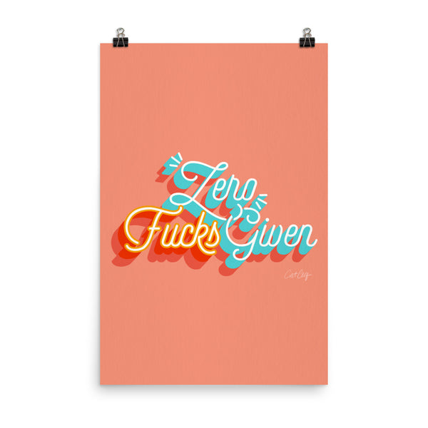 Zero F*cks Given – Peach & Blue