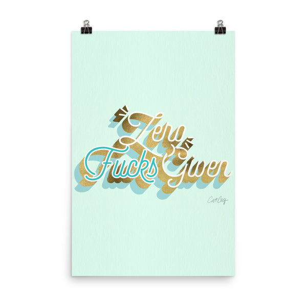Zero F*cks Given – Powder Blue & Gold