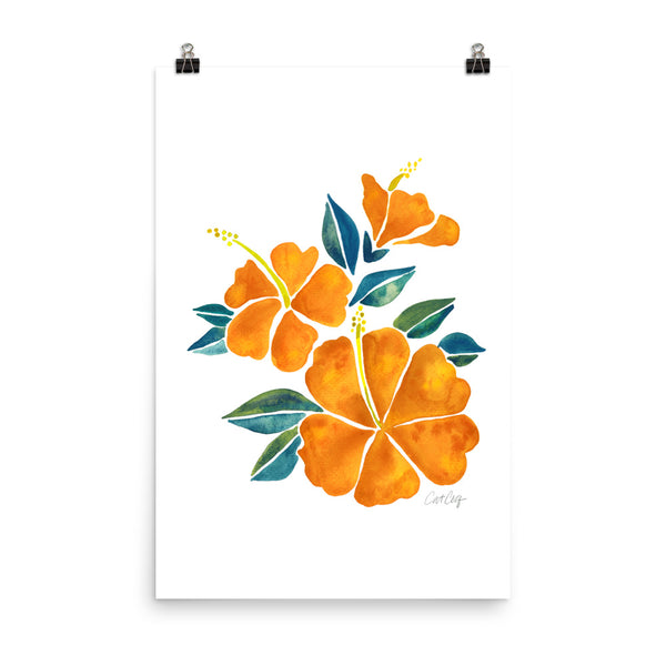 Hibiscus Bloom – Yellow & Teal