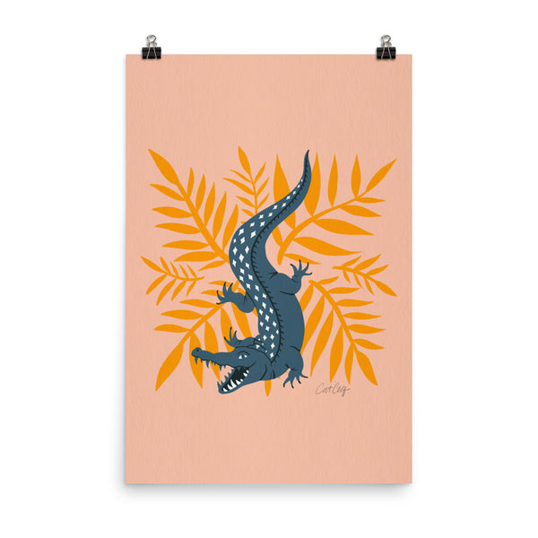 Crocodile – Teal & Yellow