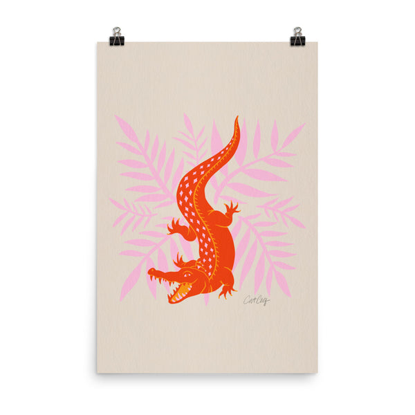 Crocodile – Orange & Pink