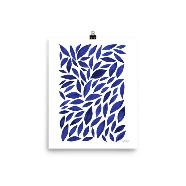 Diamond Leaves - Navy
