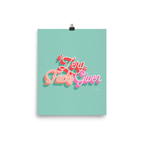 Zero F*cks Given – Mint & Pink