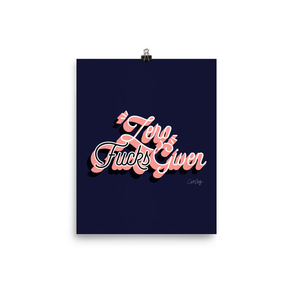 Zero F*cks Given – Navy & Blush