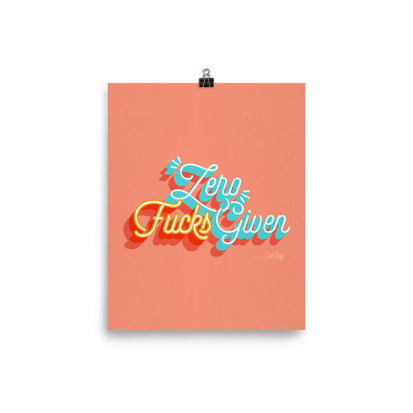 Zero F*cks Given – Peach & Blue