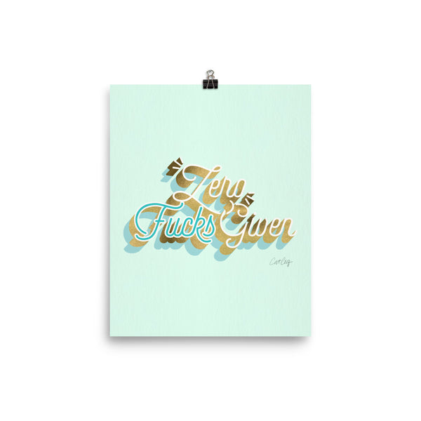 Zero F*cks Given – Powder Blue & Gold
