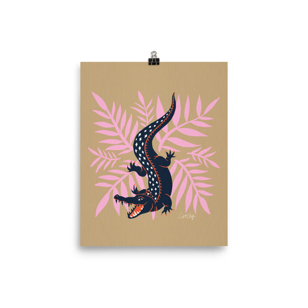 Crocodile – Coral & Pink